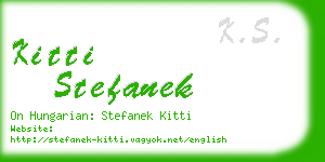 kitti stefanek business card